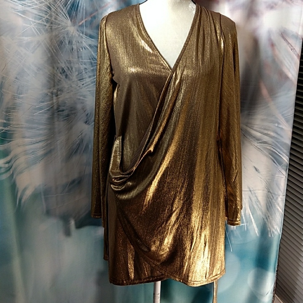 Nasty Gal Wrap Shimmer Dress - Picture 9 of 9